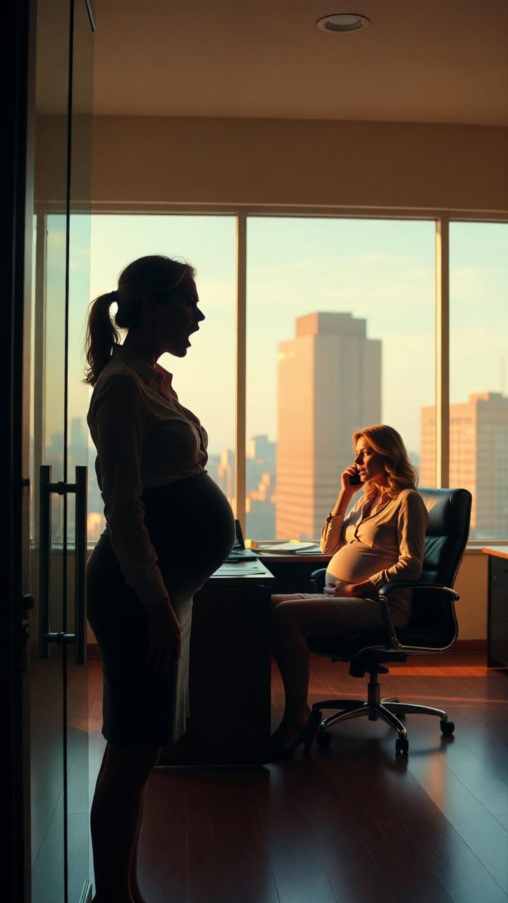 She Went to Surprise Her Husband… And Found Another Pregnant Woman Sitting in His Office.H