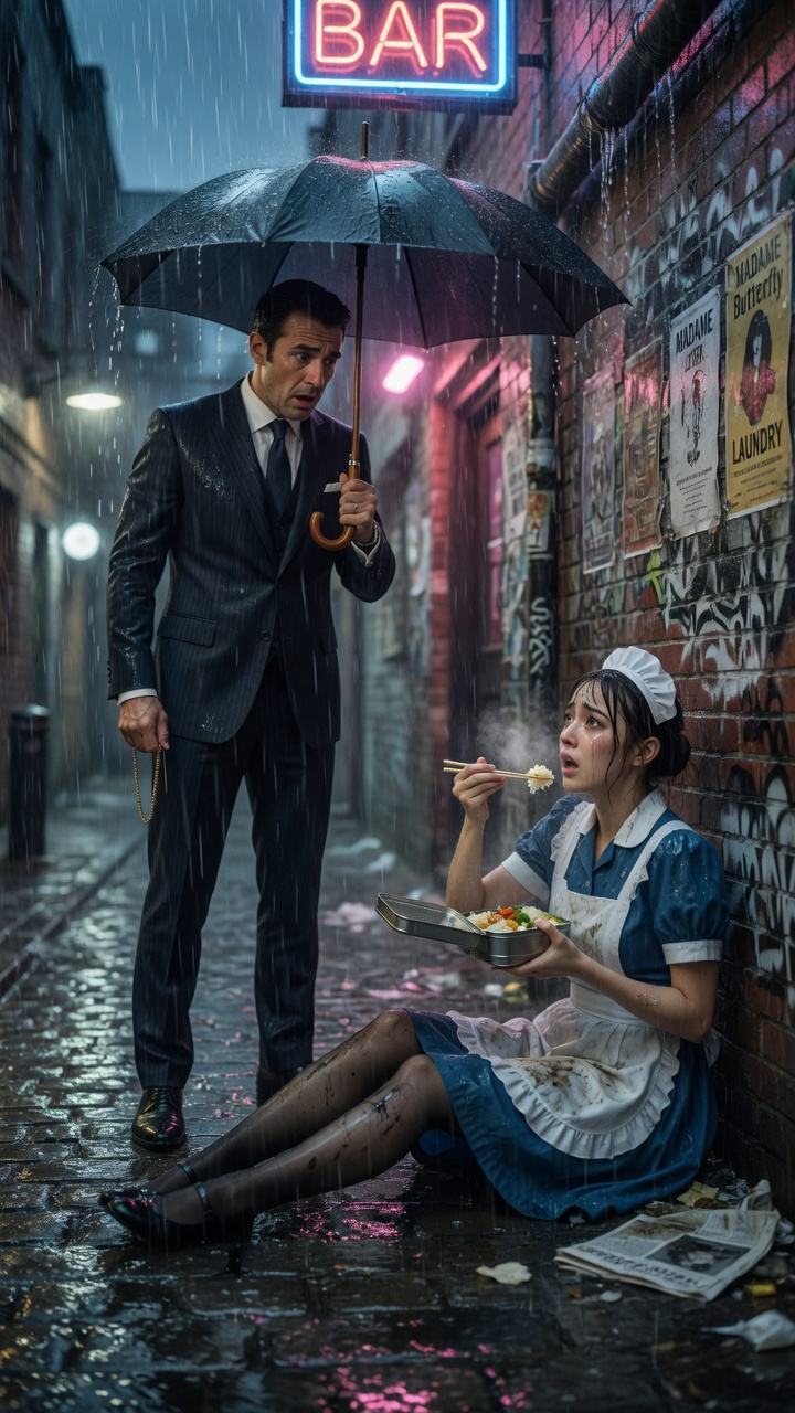 “He Caught His Maid Eating in the Rain… What She Was Really Doing Changed His Life Forever”.V