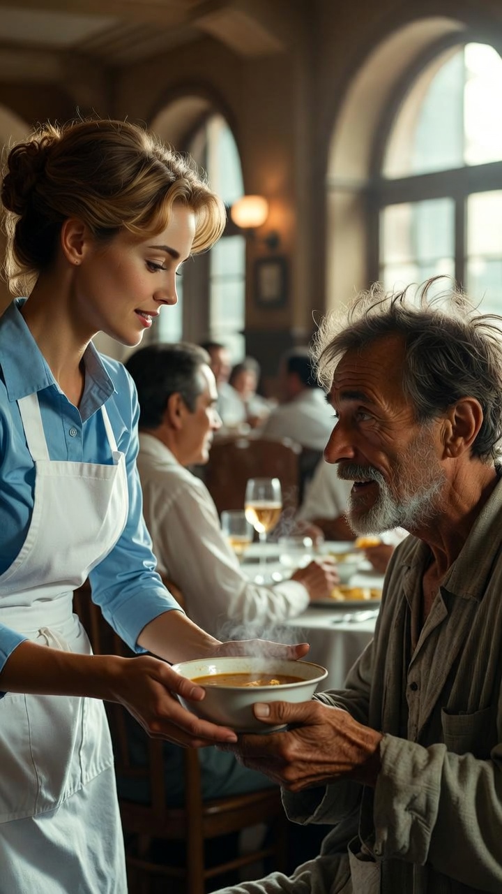She Gave Her Only Meal to a Stranger… The Next Day, He Returned as the Owner and Changed Her Life.H