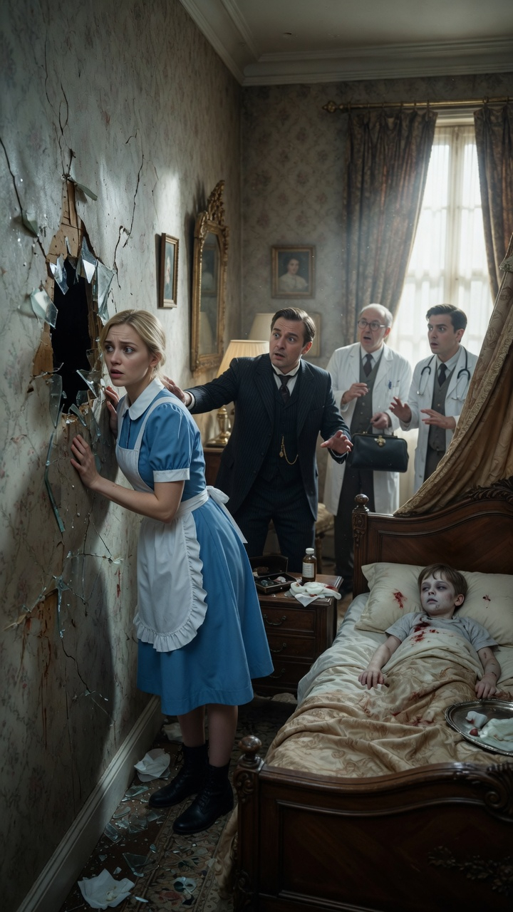 “Doctors Failed to Save a Billionaire’s Son — Until a Housemaid Discovered a Deadly Secret Hidden in His Bedroom Wall”.V