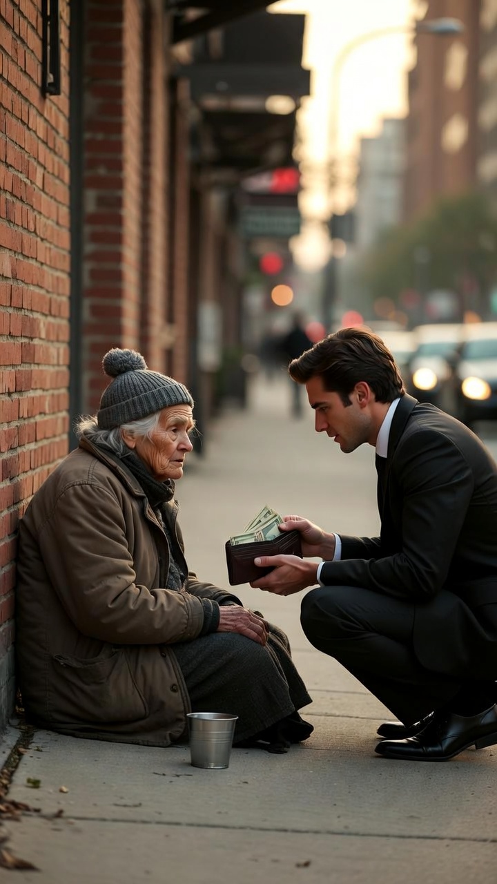 He Gave a Stranger $100—Then Saw His “Dead” Wife in Her Hands.V