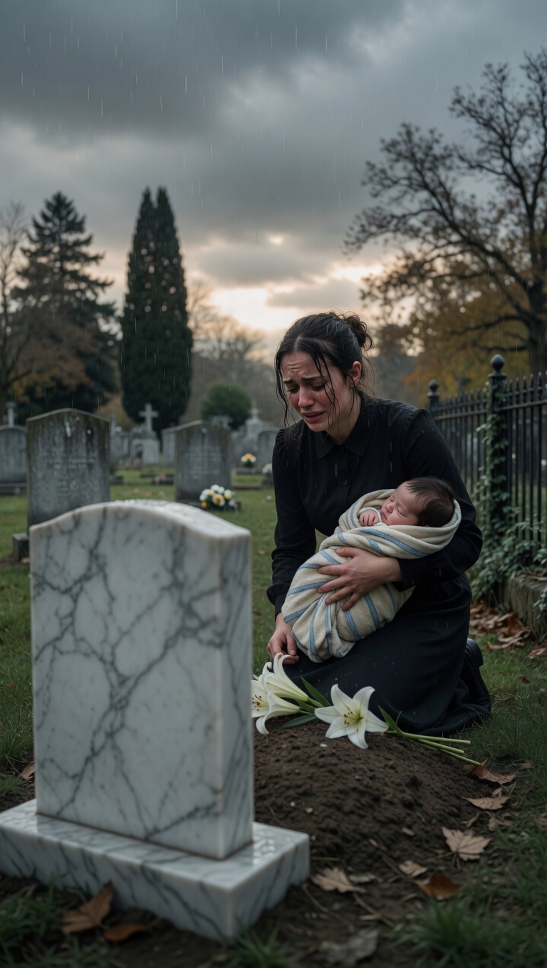 She Came to His Grave With a Baby—What She Revealed Changed Everything.V
