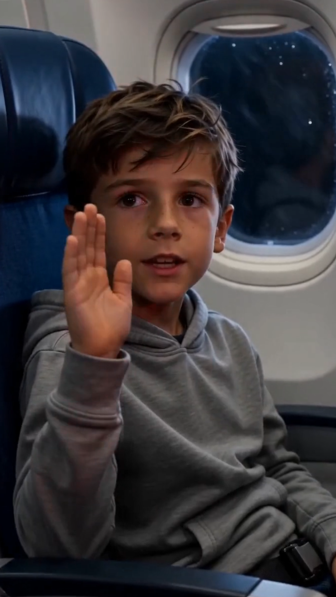 El niño de 9 años que salvó el avión
