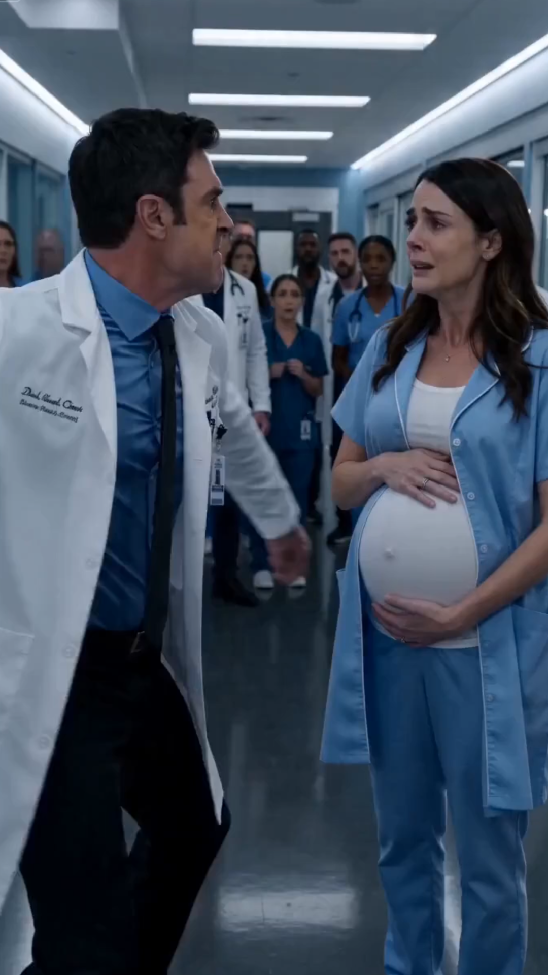 Our top surgeon just slapped his pregnant wife in the middle of a crowded emergency room for “embarrassing him”… He had no idea the furious Hospital Director saw it all…