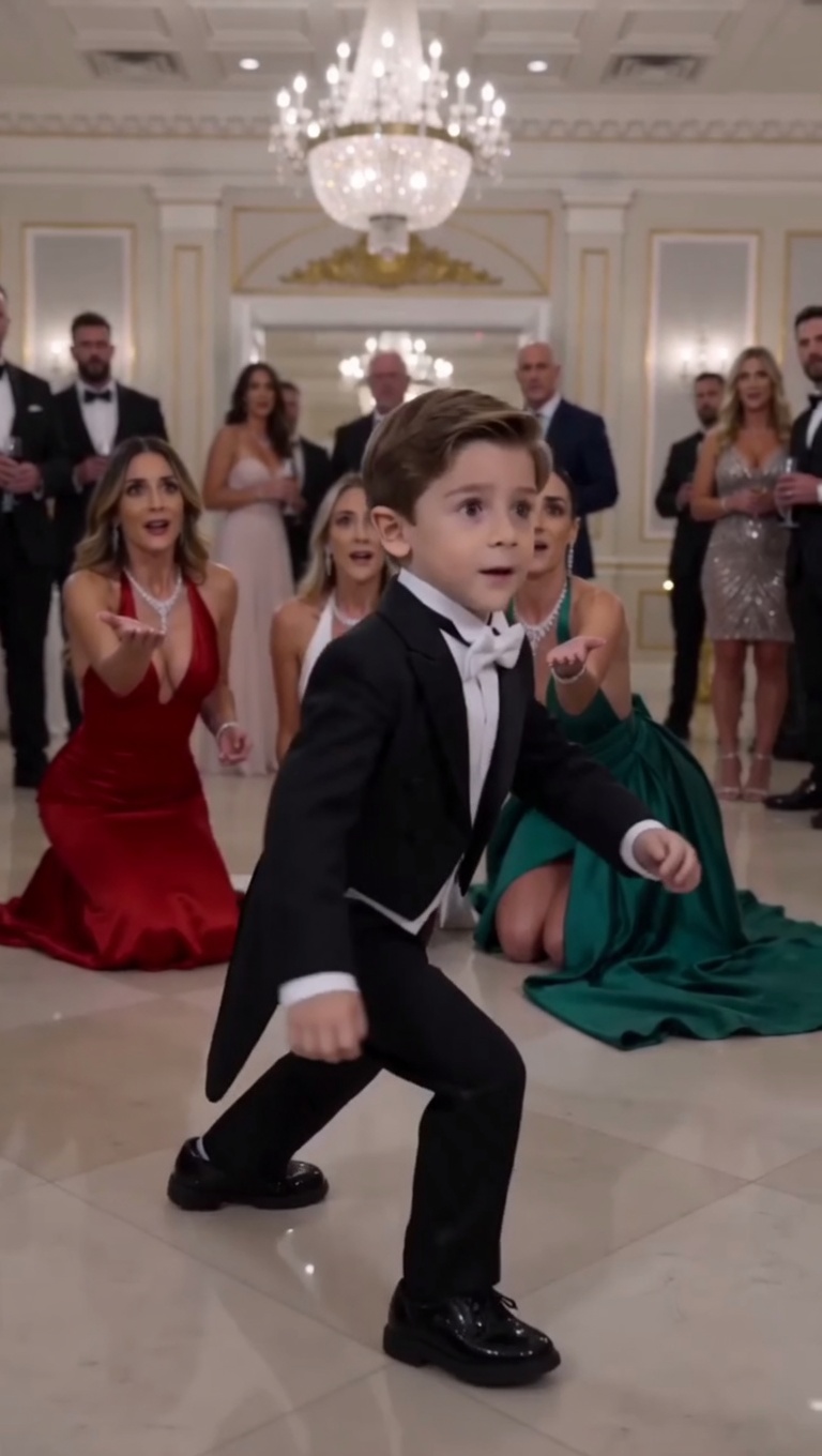 EL NIÑO PEQUEÑO DEBÍA ELEGIR A UNA DE LAS MUJERES ELEGANTES—PERO SE VOLVIÓ HACIA LA CRIADA