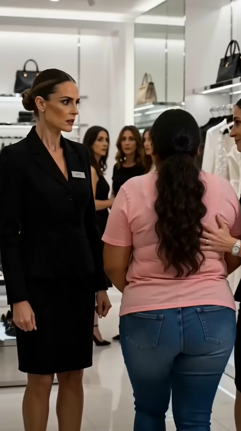 La Humillaron por su Cuerpo en una Tienda de Lujo… Hasta que una Empleada se Puso Delante