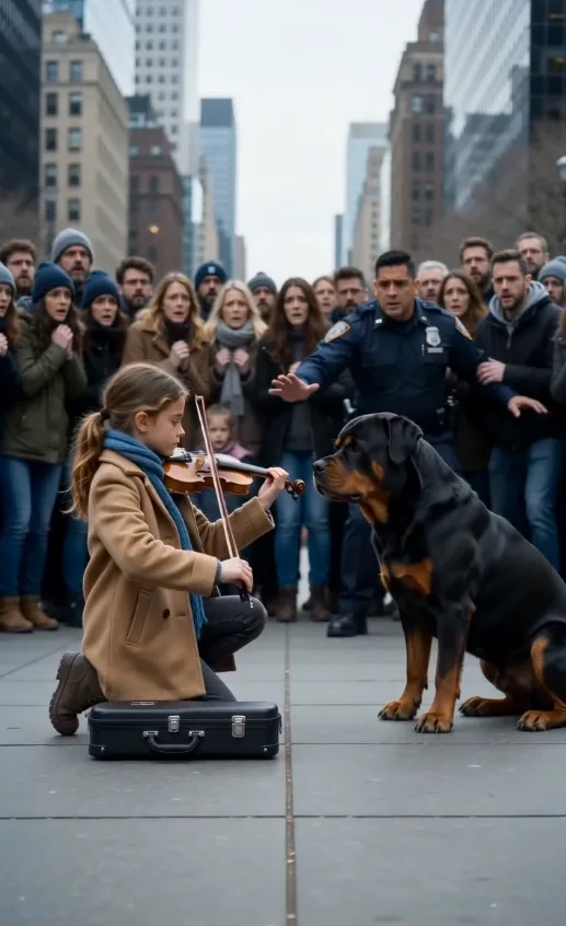El perro al que todos temían, pero la niña aun así se acercó.