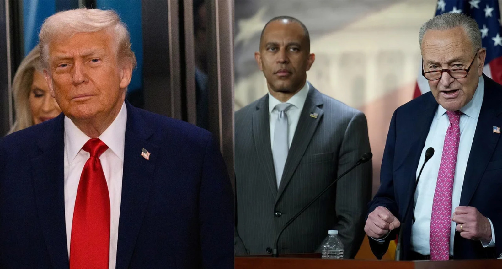 Trump Posts Photo of Hakeem and Schumer Drinking Immediately Call Him Racist Dems