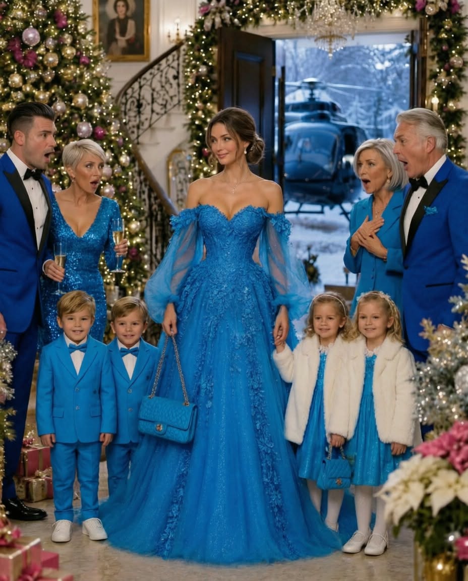 I walked into my ex-husband’s Christmas dinner with the four children he’d abandoned before they were even born, and the second his eyes locked on his own faces staring back, every smug word he’d planned died in his throat.