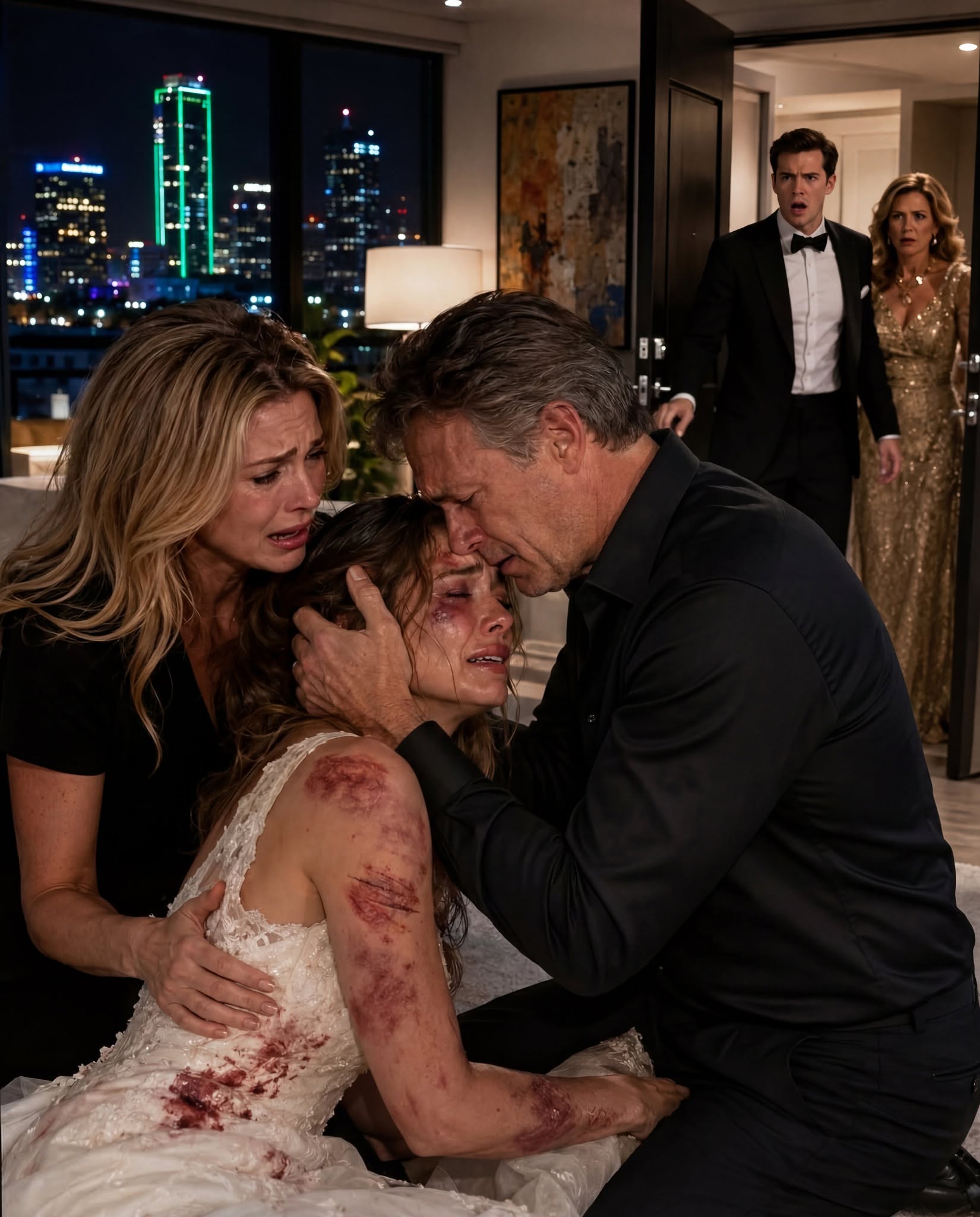 I opened my door at 3 a.m. to find my daughter in her wedding dress, covered in blood, whispering that her mother-in-law had slapped her 40 times because she refused to sign over her $1.8 million condo.