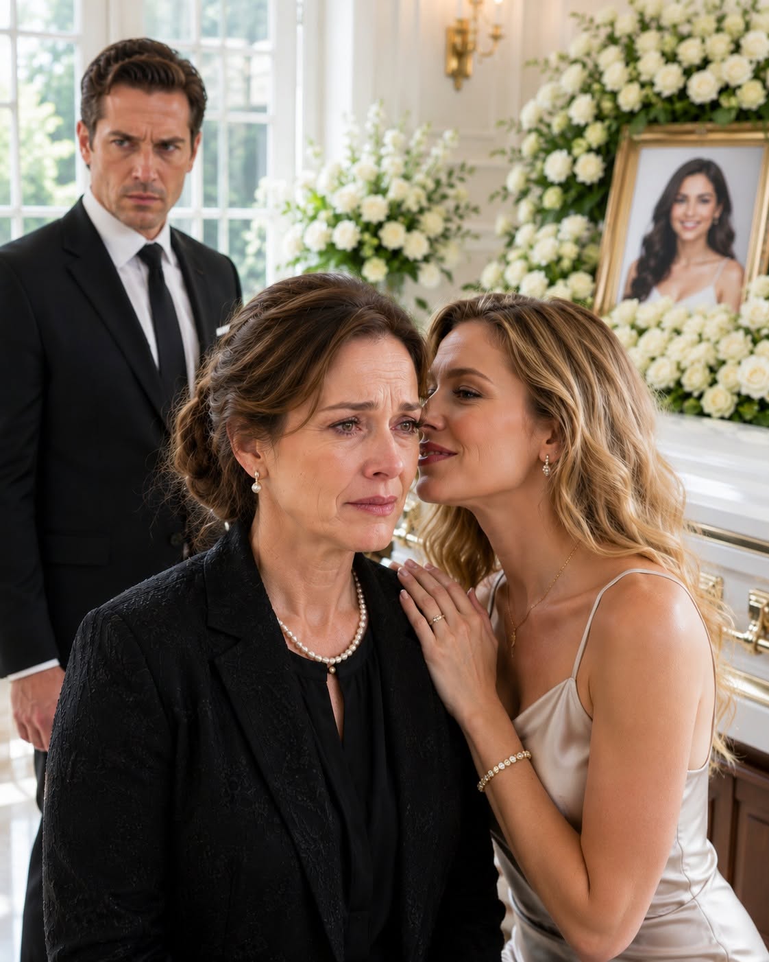 At my daughter Allison’s funeral, her husband Derek’s mistress leaned in close, wearing the exact silver bracelet I’d given Allison the day her baby was born, and breathed two cold, triumphant words straight into my ear: “I won.”