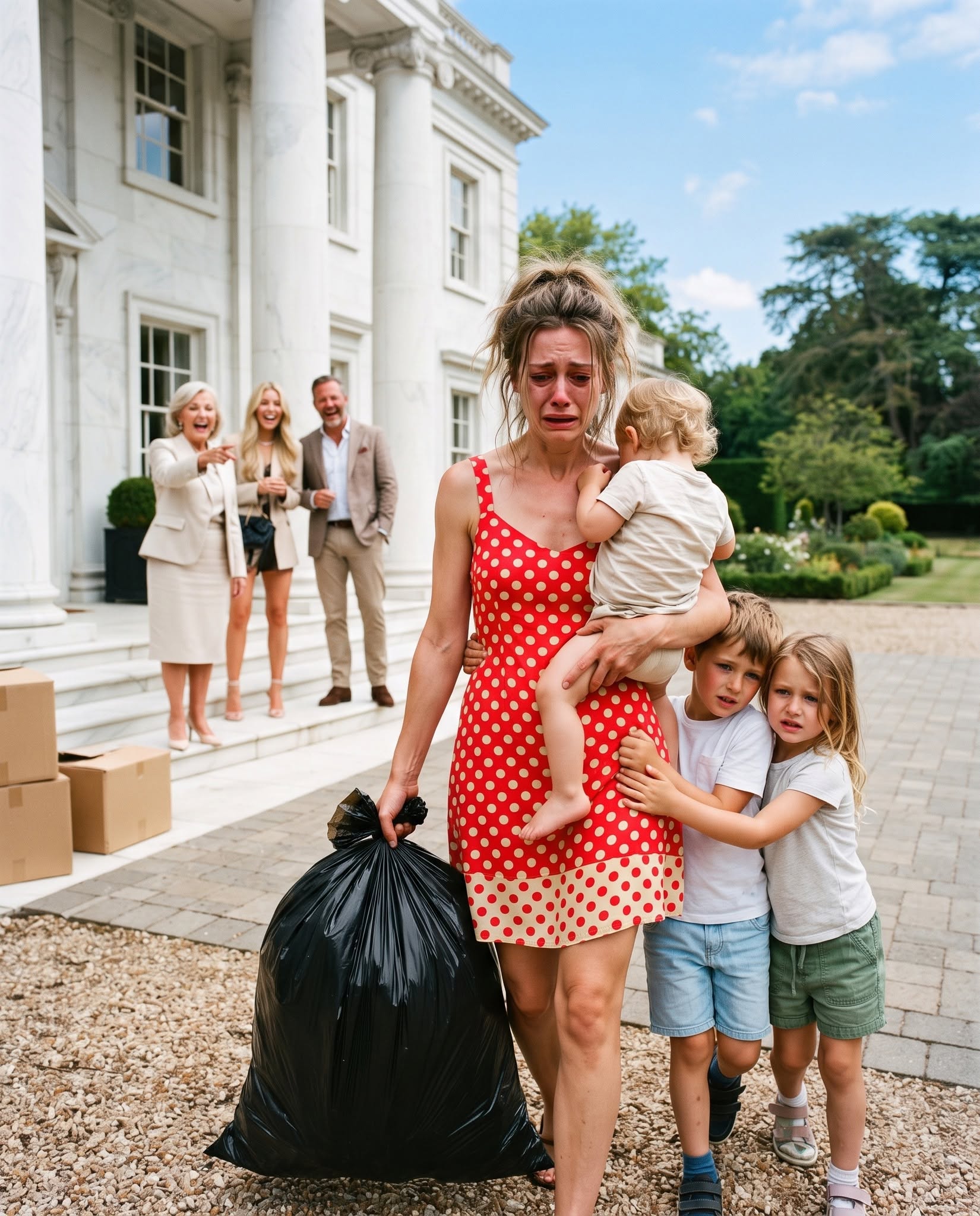 I packed my three kids and a trash bag of our things and drove to my parents’ house after catching my husband cheating, never guessing my own mom would sneer and slam the door right in my crying children’s faces.