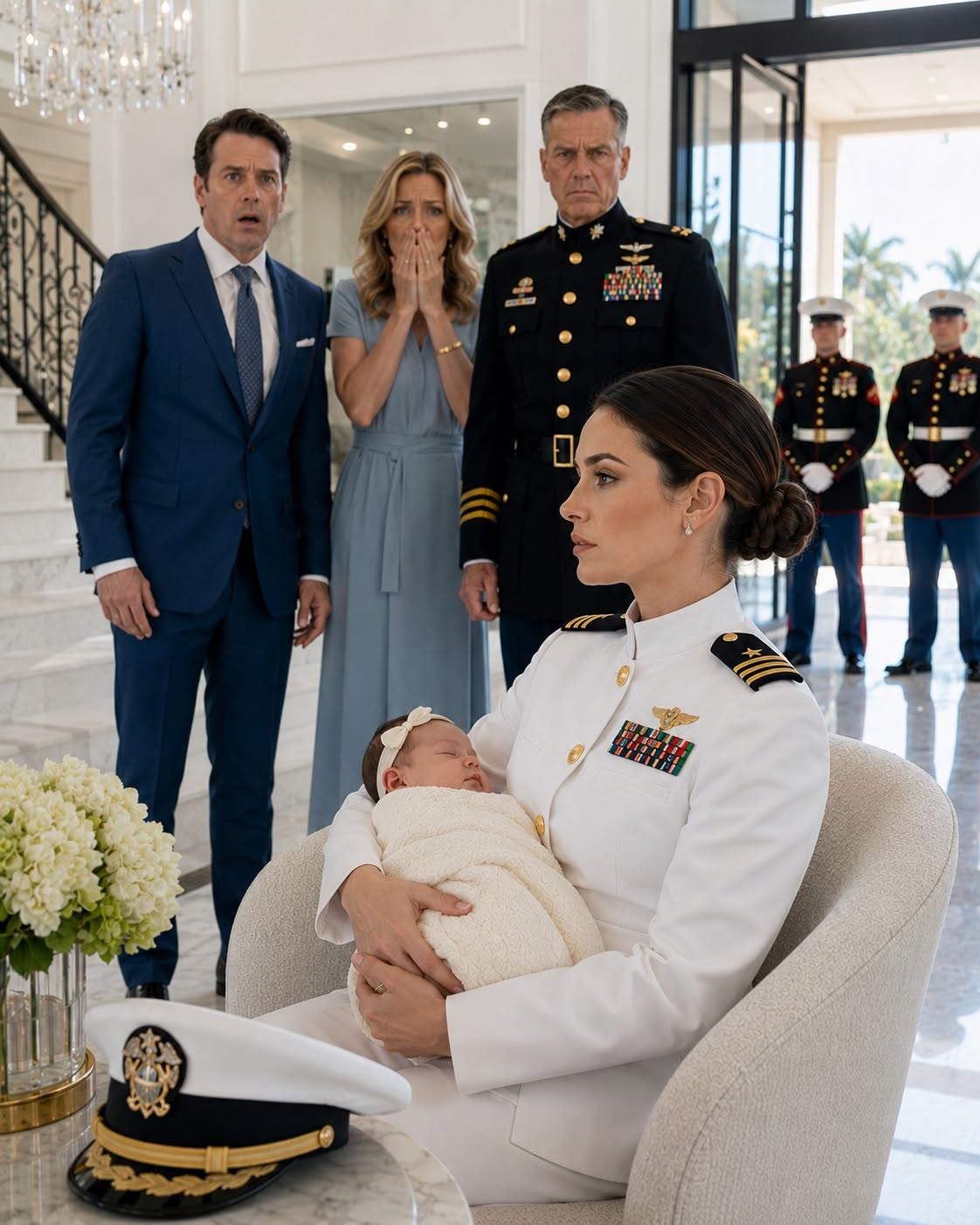 I collapsed on our kitchen floor at 38 weeks pregnant, bleeding and begging my husband Ryan to rush me to the ER, but he just fixed his blazer for his mother’s 65th birthday party, called me a dramatic attention seeker, and walked out the door without a single backward glance.