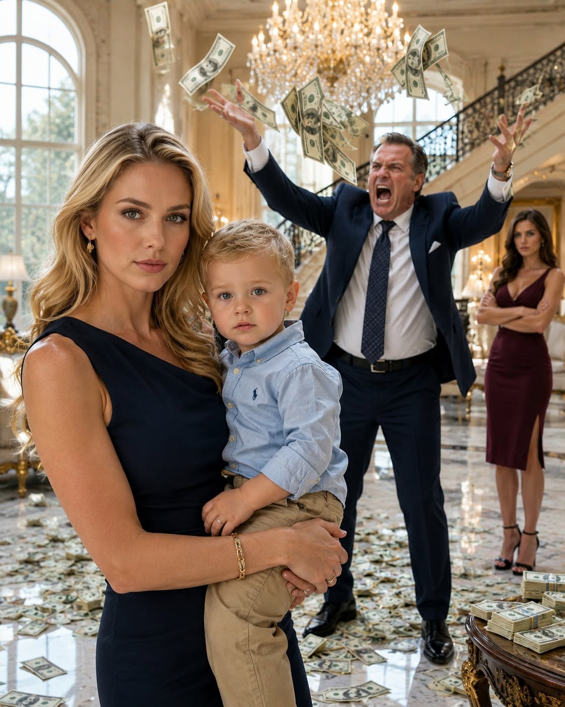 Nathan Whitaker dropped a $250 million divorce settlement on the kitchen counter right in front of our seven-year-old son Caleb and told me to sign, take the boy, and disappear forever so he could marry his first love Vanessa—then nodded at Caleb, who was quietly sorting his grapes into perfect rows of ten, and sneered that he refused to claim a “slow, limited” child like that as his own.