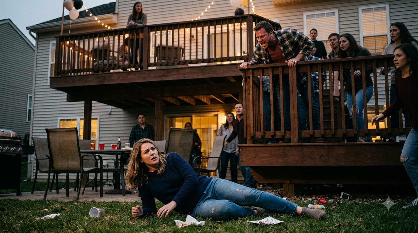 Three days after Grandma left me her entire estate, my brother Tyler shoved me off our second-floor deck at his own birthday party. As I hit the ground, I heard him shout one sentence that told me this wasn’t about jealousy.
