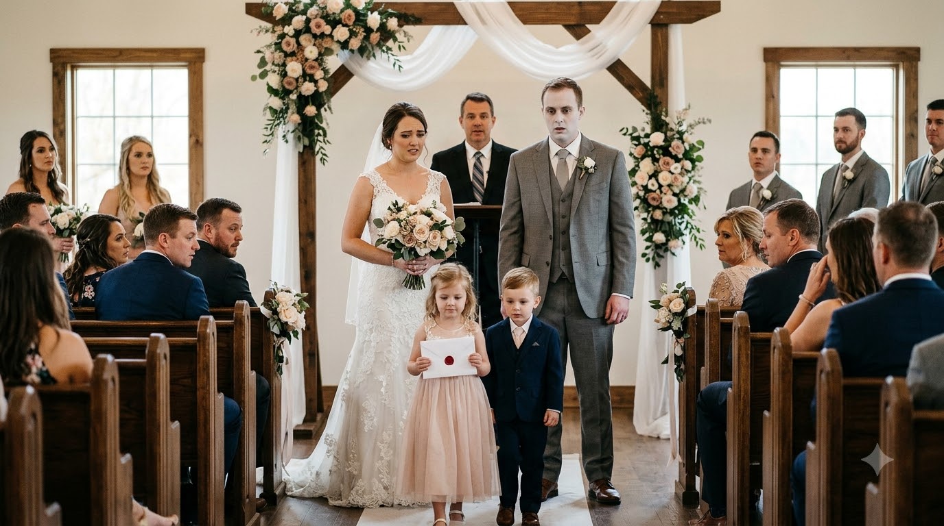 I was seconds from saying “I do” at my Nashville wedding when two small children walked down the aisle carrying a letter for my groom—and his face went dead white.
