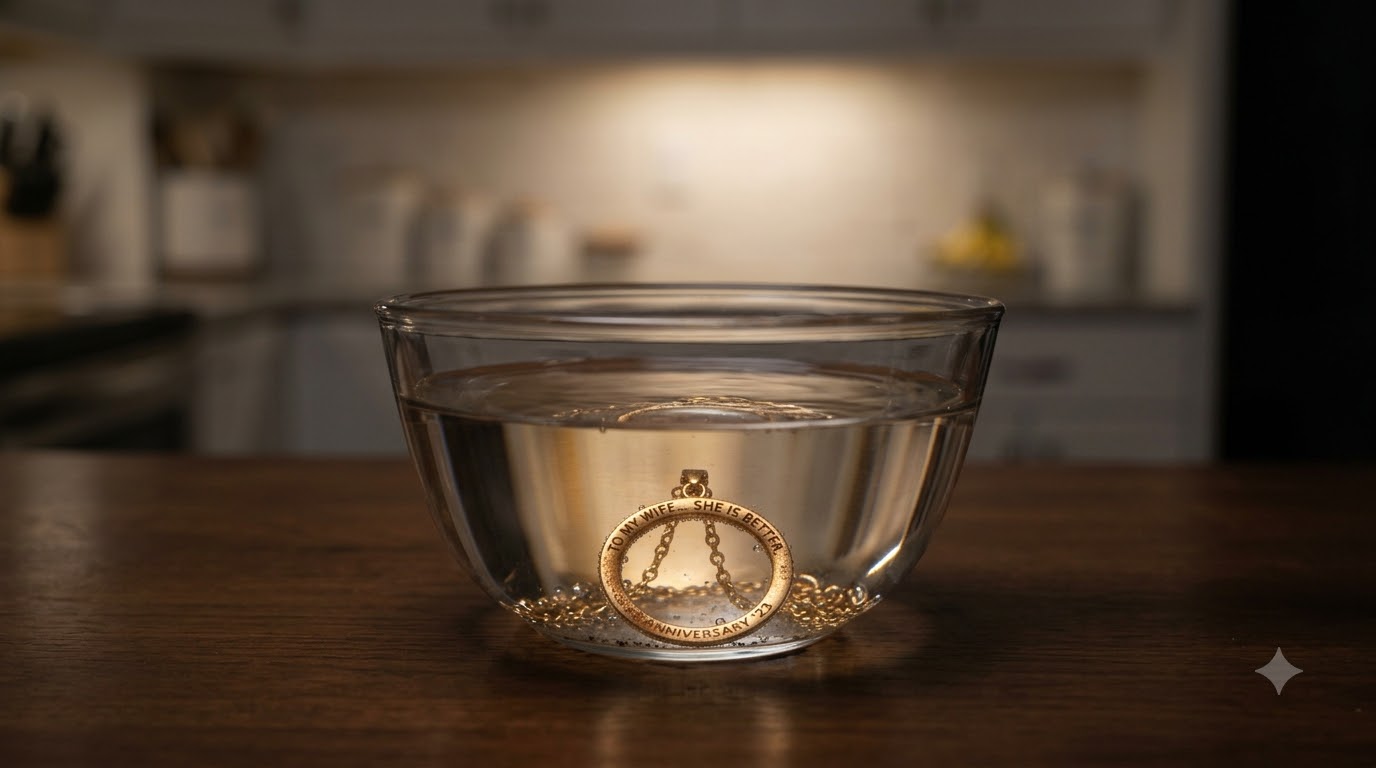A stranger on the New York subway grabbed my wrist and told me to soak my anniversary necklace in water overnight. I thought she was crazy—until the water revealed a message my husband never expected me to see.