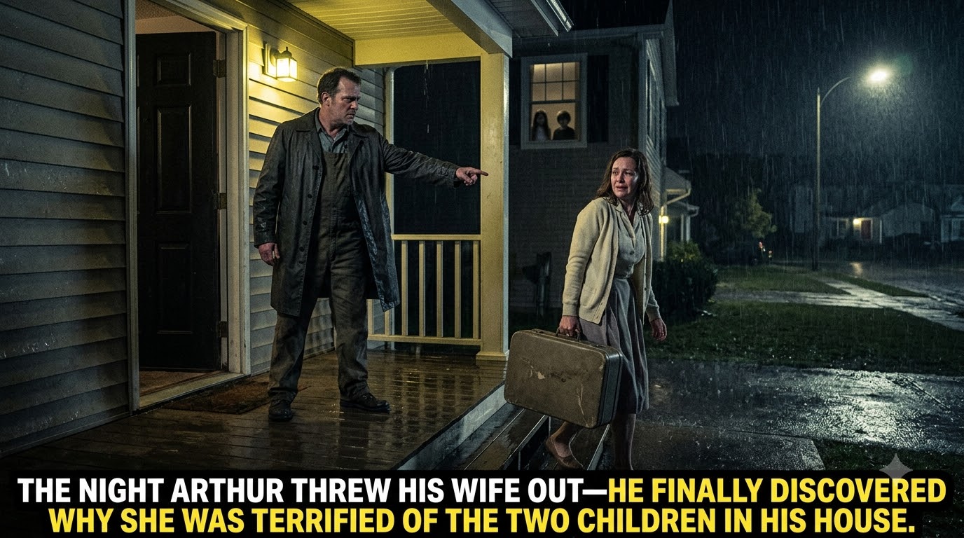 THE NIGHT ARTHUR THREW HIS WIFE OUT—HE FINALLY DISCOVERED WHY SHE WAS TERRIFIED OF THE TWO CHILDREN IN HIS HOUSE