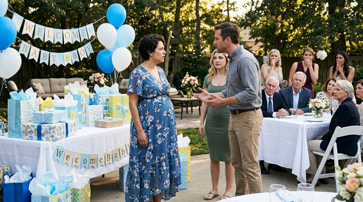 I was eight months pregnant with our miracle baby when my husband brought his 22-year-old mistress to our baby shower. When I demanded they leave, he punched me square in the stomach, sending me crashing into the gift table. She's carrying the real heir, you barren trash, he sneered, as his wealthy parents actually clapped.