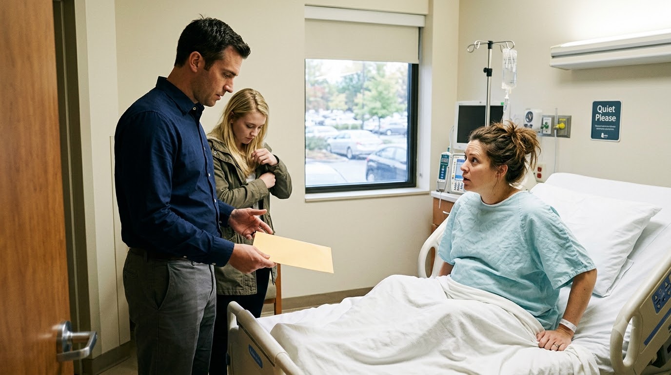 I was in a hospital bed preparing to give birth when my husband walked in with his mistress—and offered me enough money to disappear from my own baby’s life.