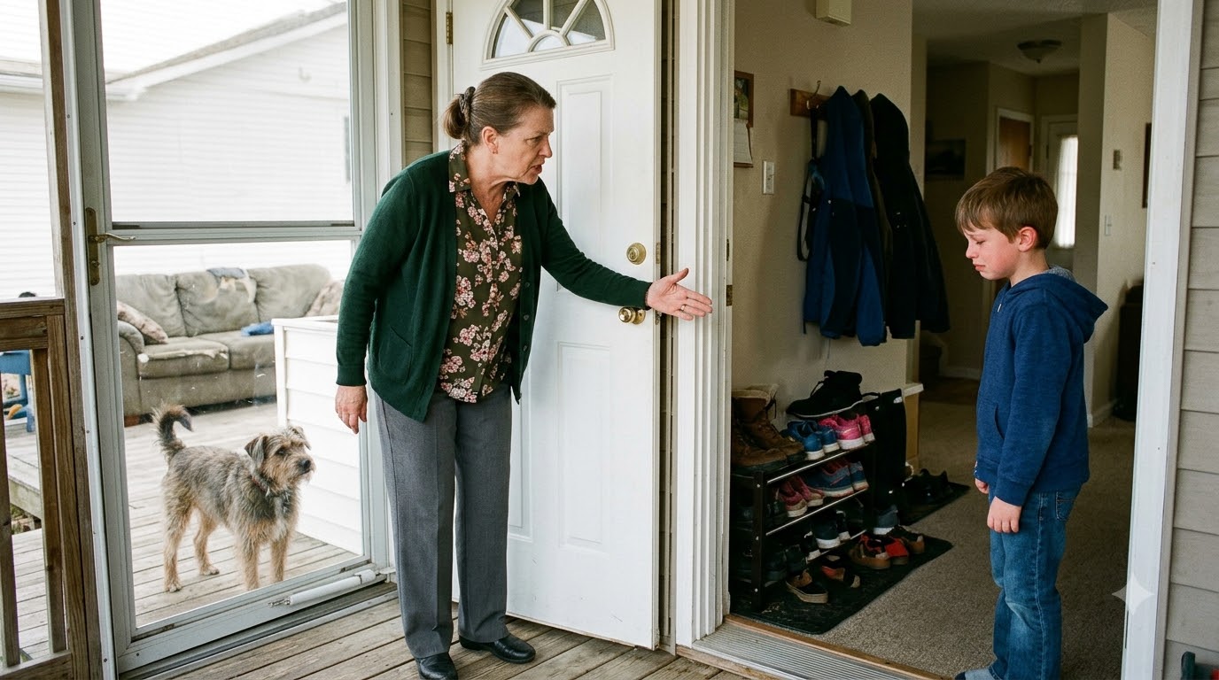 My mother-in-law threw my son’s dog out of our house and warned him that if he brought the dog back inside, she would make him go without food.