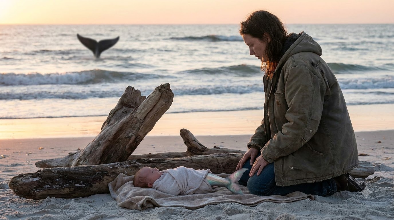 I Found a Newborn Mermaid Baby Alone on a Florida Beach—Then I Looked at the Ocean and Saw a Tail Disappear Beneath the Waves