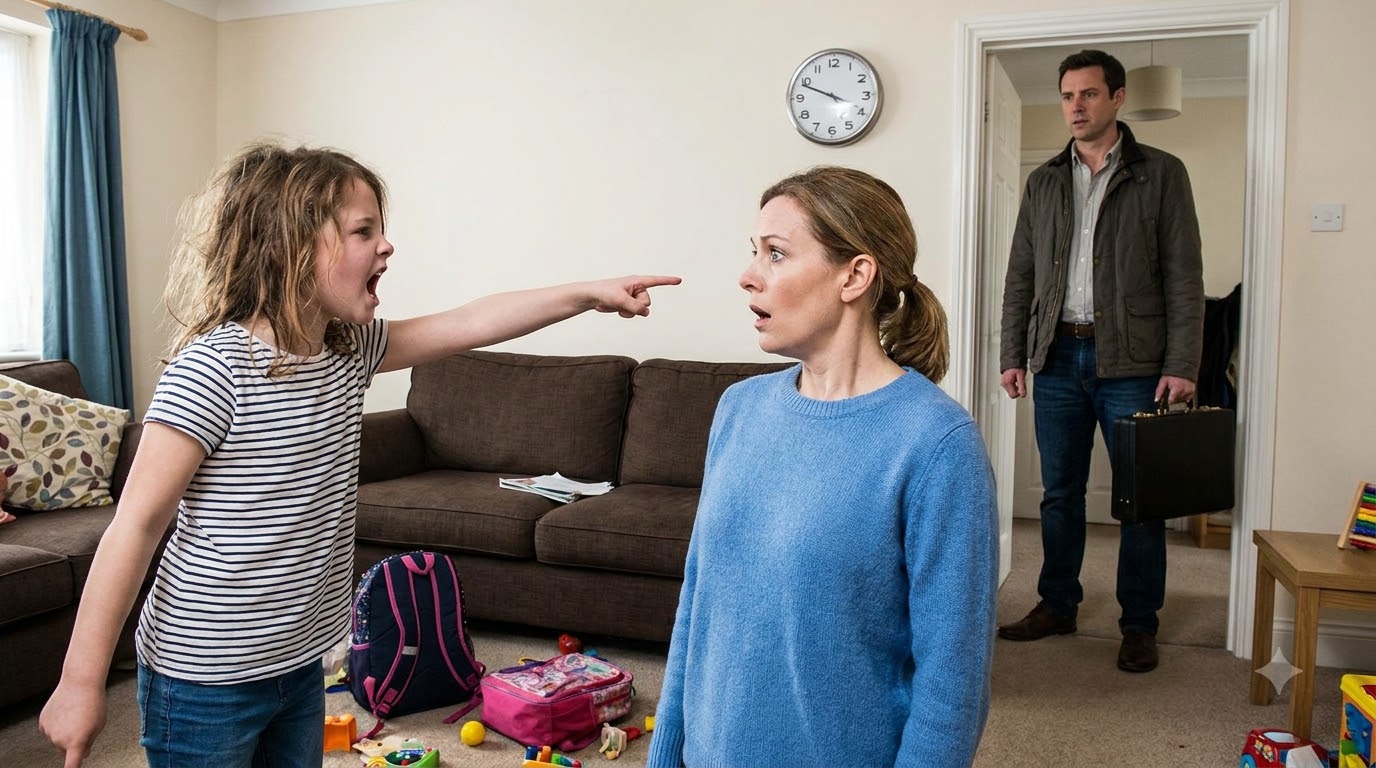 My four-year-old daughter screamed, “You hurt me every day!” at my wife—and Vanessa’s face changed the moment she realized I had come home early.
