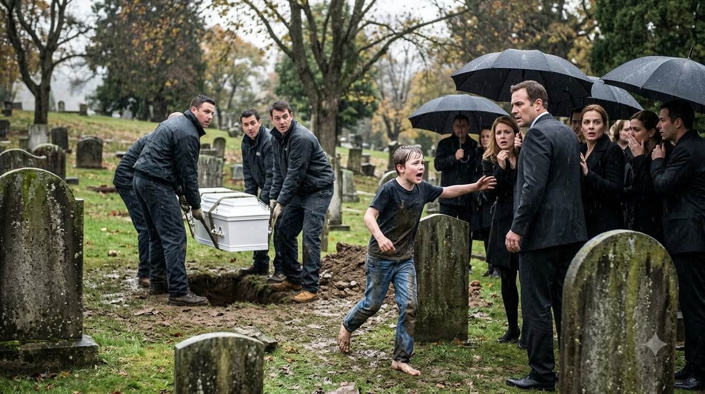 I was seconds away from letting them bury my eight-year-old daughter when a barefoot boy covered in mud screamed across the cemetery, “She isn’t dead—your wife drugged her!”