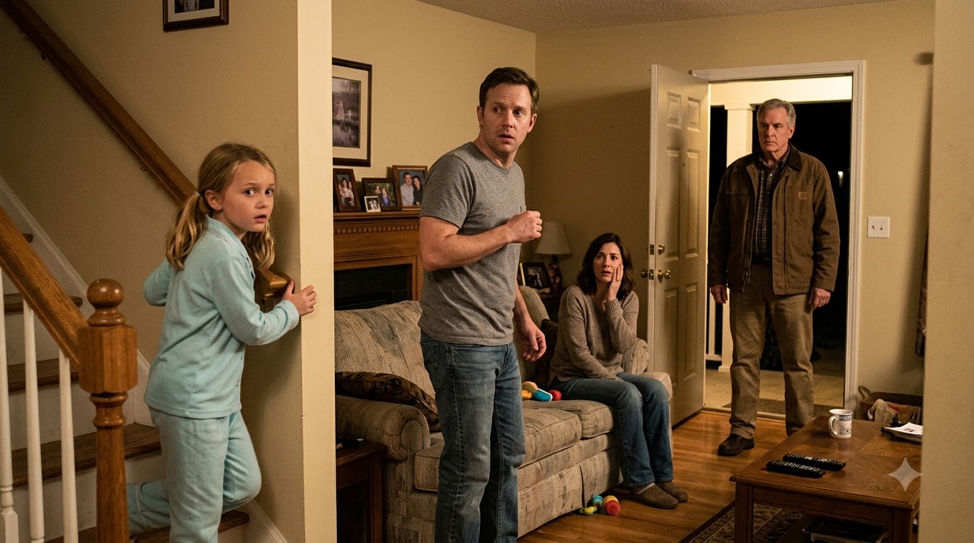 While my husband was hitting me, our eight-year-old daughter ran upstairs and called the one man Ryan had spent years trying to avoid. Ten minutes later, my father walked through our door and said five words that made Ryan turn white.
