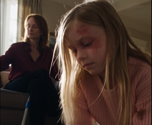 I went to my ex-husband’s house to pick up our daughter and found her crying with bruises across her face while my former mother-in-law calmly sipped wine on the couch.
