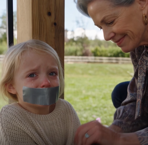 A little girl was found locked outside, crying for her mother.