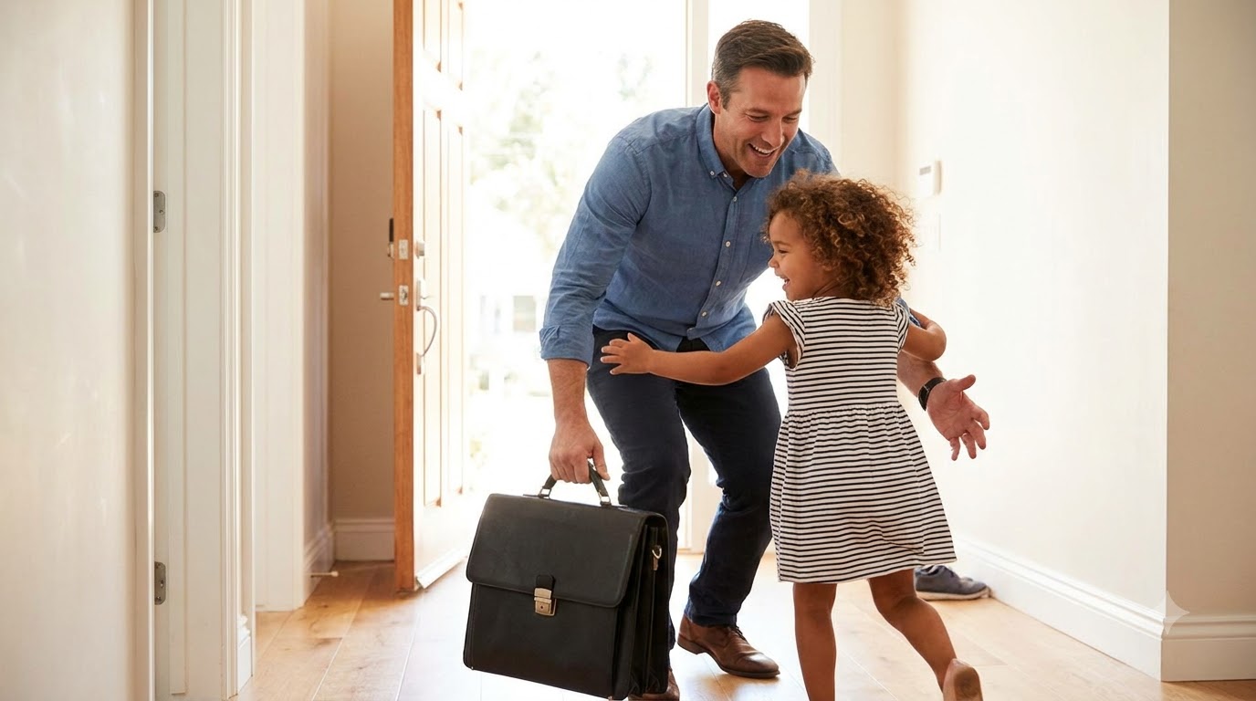 Alexander Vaughn came home early expecting his 4-year-old daughter to run into his arms.