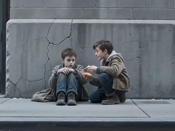 The sound of the door slamming cut through the quiet street like a crack of thunder.  Both boys flinched.