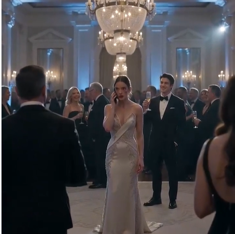 The laughter died first.  Not because anyone suddenly felt guilty.  Because the sound of steel echoed through the ballroom like a gunshot.  CLANG.