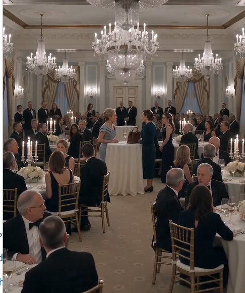 The slap cracked through the grand ballroom like a gunshot.Conversation died instantly. Forks froze mid-air. Every head in the room turned toward the head table.