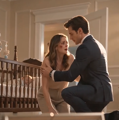 A ruthless stepmother slapped her daughter-in-law beside the baby’s crib. 😢👶  The sound cracked through the nursery like a warning no one could undo.  “You are nothing in this family without my son,” she sneered.