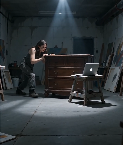 Claire had always loved the basement.  It was the only room in the house that truly belonged to her—cool, dim, lined with old sketchbooks and unfinished canvases collecting dust in the corners.