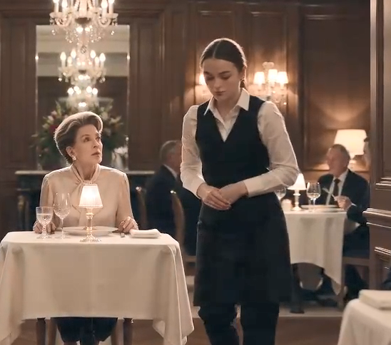 The restaurant fell silent.  Eleanor Whitmore stared at the young waitress as if she had seen a ghost.  "What's your mother's name?" she asked suddenly.