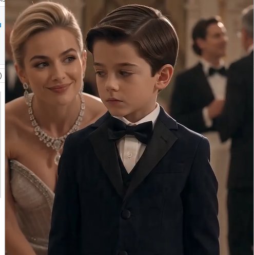 The grand ballroom fell completely silent.  Crystal chandeliers sparkled above hundreds of wealthy guests, but no one dared to speak.  Seven-year-old Ethan Carter stood beside his billionaire father, Lucas Carter, gripping his small toy airplane.