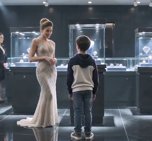 The boutique fell silent.  Even the soft classical music playing through the hidden speakers seemed to disappear.