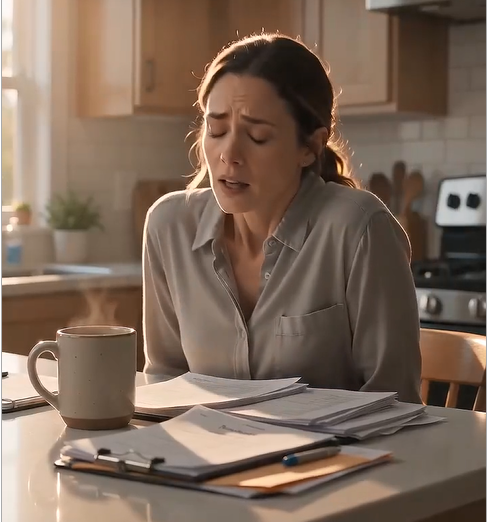 The laundry was folded.  Nothing needed her attention.  Yet there she stood, staring at a handwritten list.