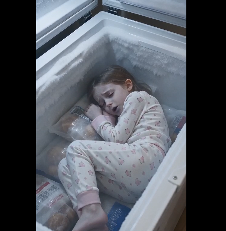Something inside the chest freezer made the lid rattle. "Daddy! Please... help me!"