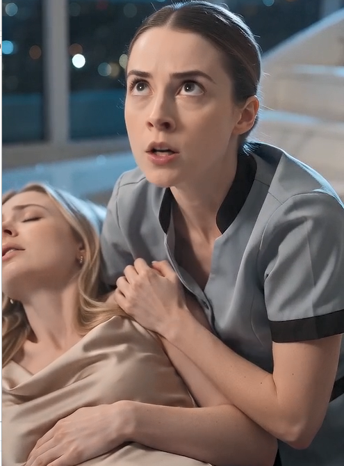 The maid shoved the pregnant woman down the stairs.  Everyone believed she was trying to kill her.  But just seconds later, a massive chandelier crashed down exactly where the woman had been standing.  She wasn't attacking her.
