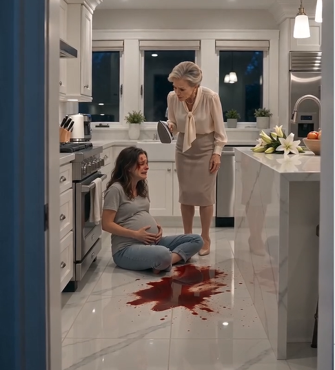 The mother-in-law held a steaming iron just inches from the pregnant woman's face. Then her son walked in.  The elegant kitchen smelled of freshly pressed linens—and sheer terror.  On the cold tile floor, heavily pregnant and covered in fresh bruises, the young woman sobbed in pain, one hand wrapped protectively around her stomach.