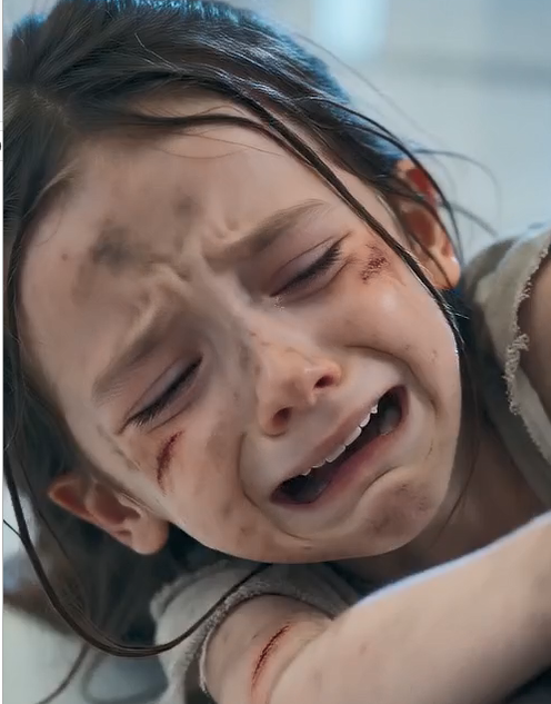 Victoria Hale's fingers tightened around the handbag.  "What did you just say?"  The little girl slowly pushed herself onto her knees despite the blood running down her legs.  "I said... it's not yours."  A nervous murmur swept through the lobby.
