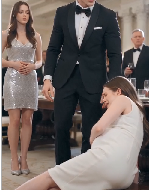My husband slammed me into a polished mahogany banquet table at an elite charity gala to shield his wealthy mistress, completely forgetting I was seven months pregnant—until the ballroom doors opened and the Governor walked in, calling me his daughter.