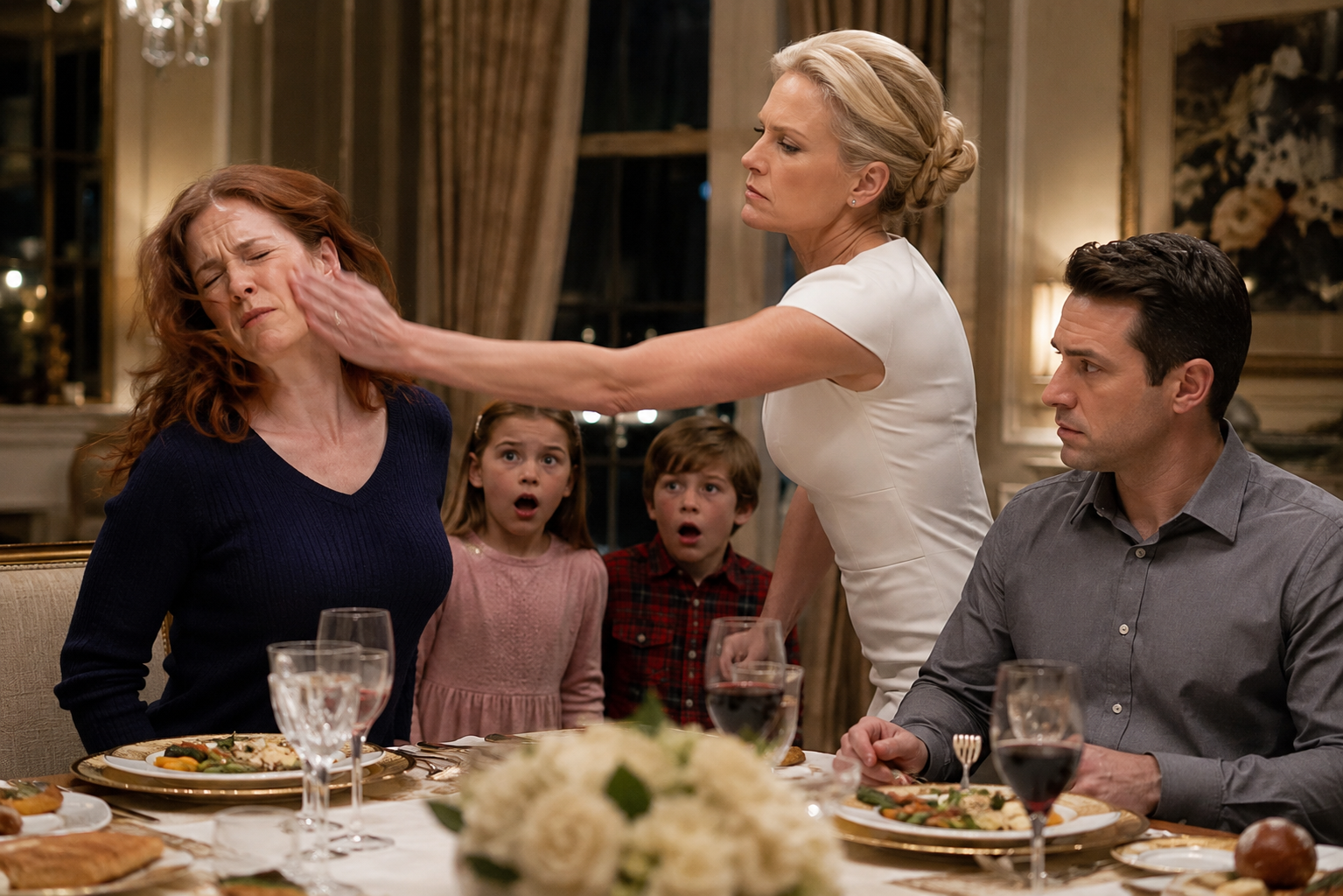 My Mother-in-Law Slapped Me at Dinner—Then My Husband Told Me to Stay Quiet, So I Took the Kids and Walked Out