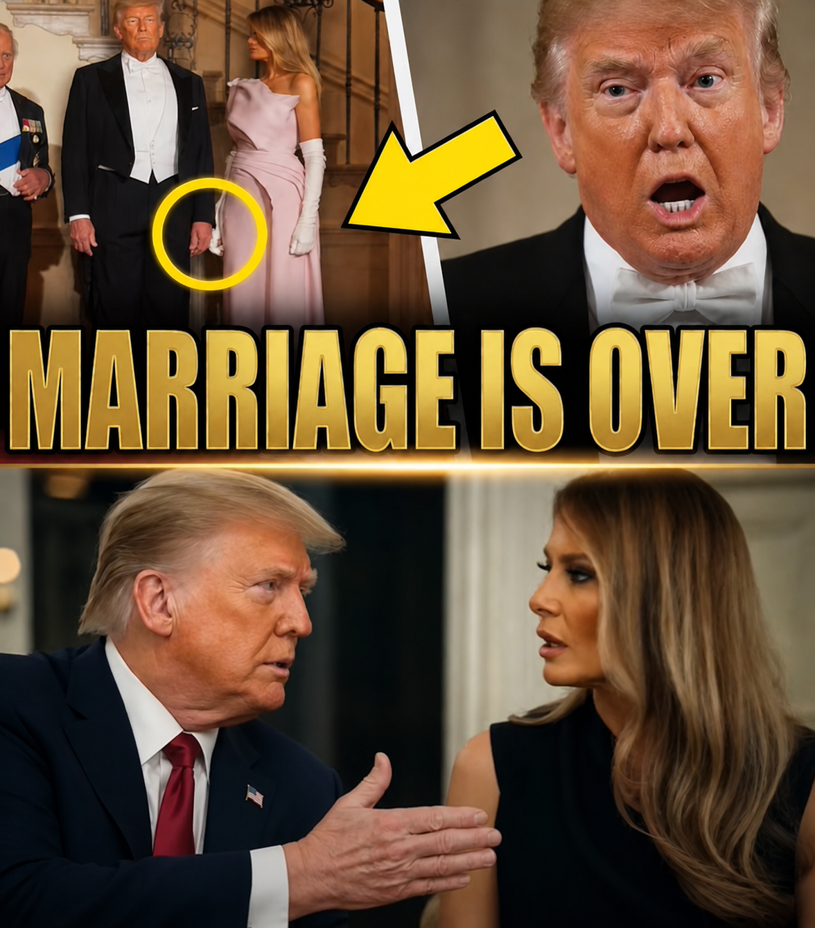 SAD NEWS: 😢Disgusted Melania Smacks Trump Hand As Dinner Falls Apart