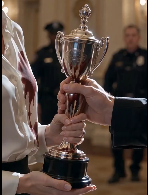 He poured red wine over my white silk blouse beside the awards stage and said, loud enough for every camera in the room to capture it: