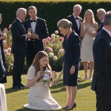 # THE PREGNANT BRIDE WAS FORCED TO KNEEL IN THE GARDEN—BUT HER MOTHER-IN-LAW NEVER EXPECTED HER SON TO WALK THROUGH THE GATES.